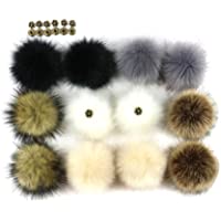NUOBESTY 12pcs pompones para sombreros zapatos bufandas llaveros decoración suave de la felpa para las mujeres niños